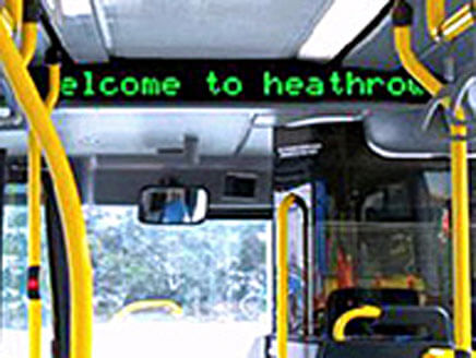 panneau écran bandeau journal monoligne lumineux led del diode extérieur intérieur bus transport
